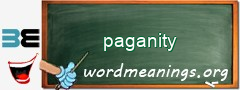 WordMeaning blackboard for paganity
